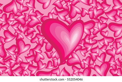 Valentine's card with the image of the heart.