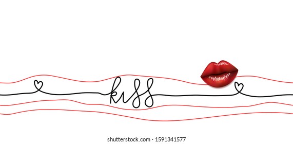 Valentines card with line heart and all you need is love phrase lettering. Textile graphic t shirt slogan print