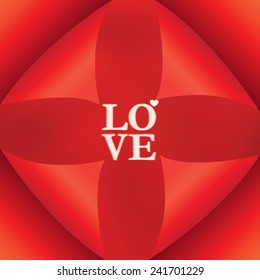 Valentines card and love text
