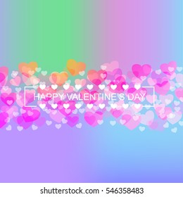 Valentines card on pastel background