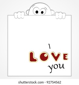 valentine's card with place for text - vector illustration