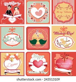 Valentine's card set 