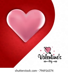 Valentine's cardwith red and white theme