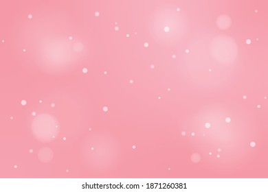 Valentines Or Christmas Background With Many Falling Snow.  Festive New Year And Celebration. Vector