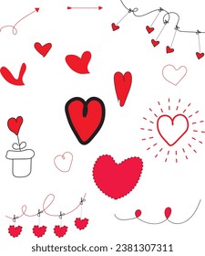 "Valentine's clip art: Heartfelt illustrations capturing love and affection, perfect for expressing emotions on cards, messages, and crafts during the romantic holiday."