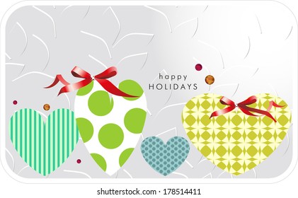Valentines composition of the hearts. Vector illustration. 