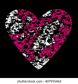 Valentines composition of the hearts. Vector illustration. 