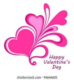 Valentines composition of the hearts. Vector illustration.
