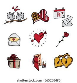 Valentines couple love vector doodle hand drawn design