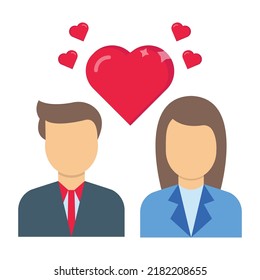 Valentines Couple Vector icon which is suitable for commercial work and easily modify or edit it

