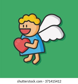 valentine's cupid vector icon