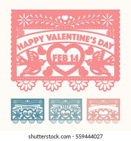 Valentine's Cut Out Paper Set