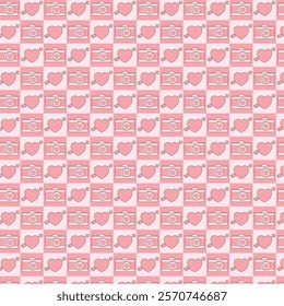 VALENTINE'S CUTE CHESSBOARD PINK PATTERN 11