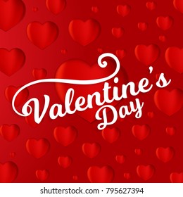 Valentine's dat card with red pattern background