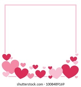 Valentine's Date Heart Border Vector Background, Valentine's Day Border Background, Heart Border, Heart Border, Valentine's Card Background, Heart Vector Background for greeting cards