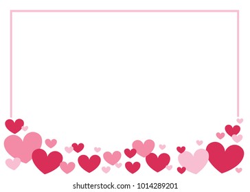 Valentines Date Heart Border Vector Background Stock Vector (Royalty ...