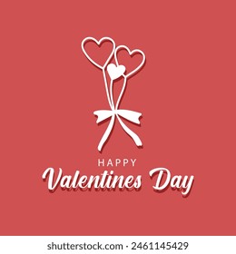 valentines day, 14th February, design romantic love day Celebration card vector illustration