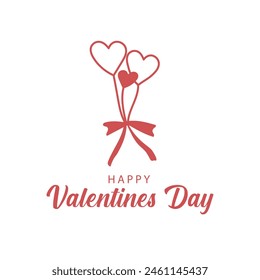 valentines day, 14th February, design romantic love day Celebration card vector illustration