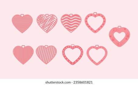 Valentine's day 2 layer heart shape gift card.