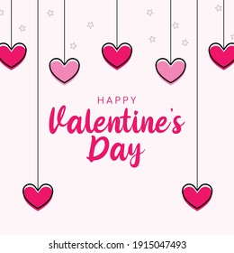 plantilla de publicación del día 2021 de valentine en medios sociales