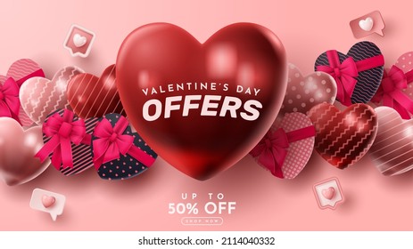 Valentine's day 3D podium product presentation for banner, advertising, and business. vector illustration