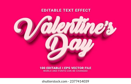 valentines day 3d style text effect