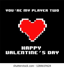 Valentine's Day 8-bit card