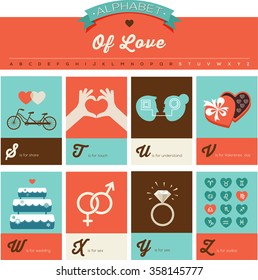 Valentine's day ABC, alphabet poster