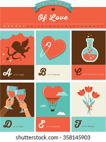 Valentine's day ABC, alphabet poster