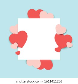 Valentine's day abstract background. Valentine's day concept background.
Cute love banner or greeting card