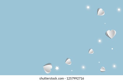 Valentine's day abstract background with cut paper hearts. Vector illustration