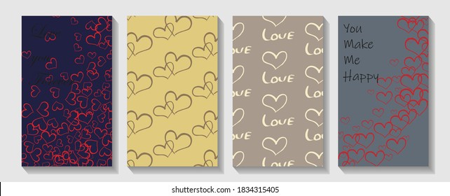 Valentine's day abstract background with cut paper heart. Vector illustration. Holiday banner with fluid gradient color heart.