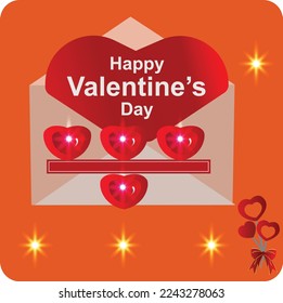 Valentine's day abstract background with cut paper heart. Vector illustration