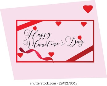 Valentine's day abstract background with cut paper heart. Vector illustration