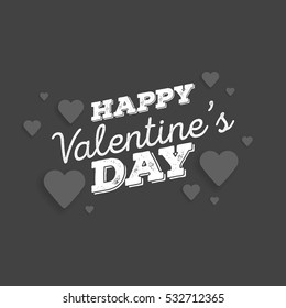 Valentine's day abstract background with cut paper heart. Vector illustration.