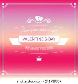 Valentine's Day abstract background with decorative elements