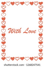 Valentine's day abstract background with hand - drawn hearts. Vector illustration. EPS10