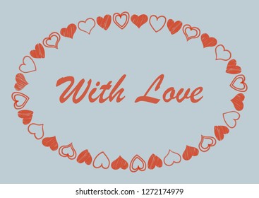 Valentine's day abstract background with hand - drawn hearts. Vector illustration. EPS10