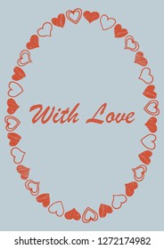 Valentine's day abstract background with hand - drawn hearts. Vector illustration. EPS10