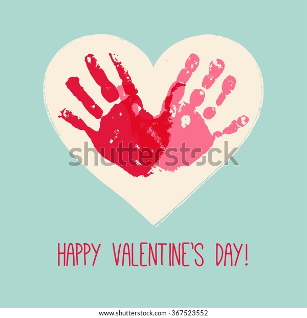 handprint heart art