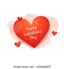Valentine's day abstract background with heart shapes. Creative Valentines Day banner. Vector illustration