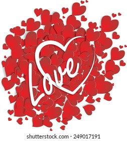 Valentine's day abstract background with heart shapes
