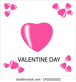 Valentine's day abstract background with hearts. Vector illustration