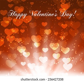 Valentine's day abstract background with hearts