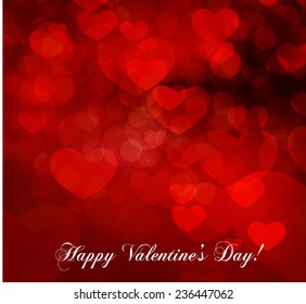 Valentine's day abstract background with hearts 
