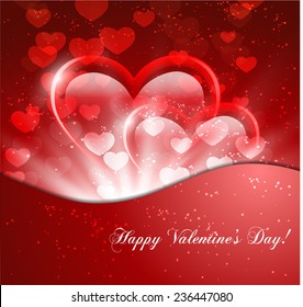 Valentine's day abstract background with hearts 