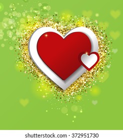 Valentine's day abstract background with hearts
