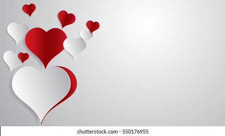 Valentine's day abstract background with hearts