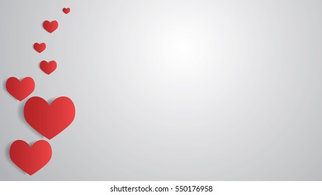 Valentine's day abstract background with hearts