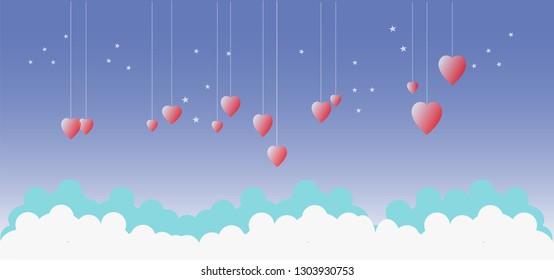 Valentine's Day abstract background with hearts.Love concept.